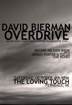 David Bierman Overdrive Record Release Flyer